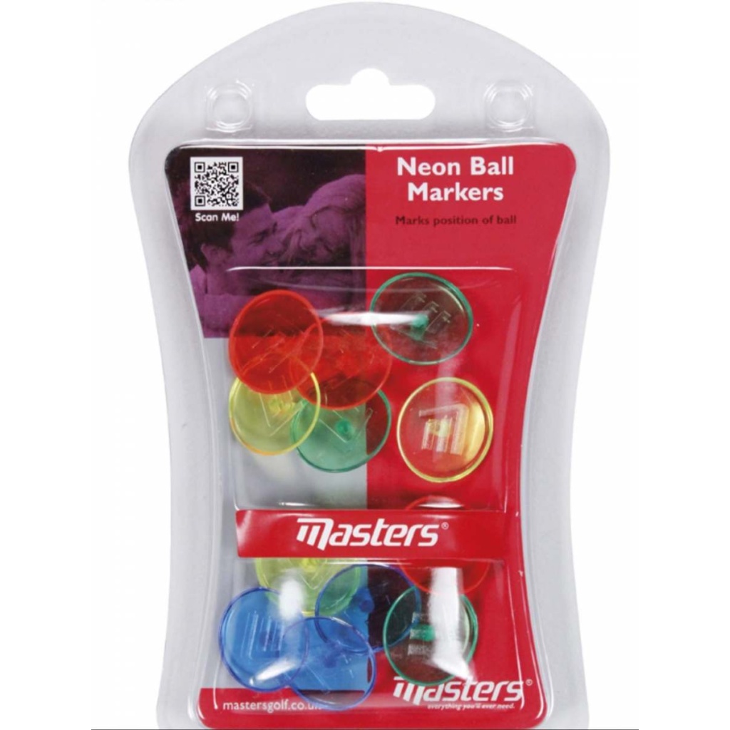 Master Neon Ball Markers 12 Pack Golf Equipment GolfRus