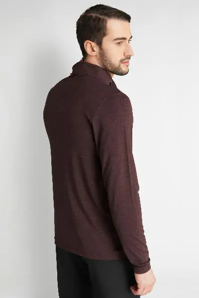 Calvin Klein Newport Half Zip Mid Layer - Blackberry Marl - Image 3