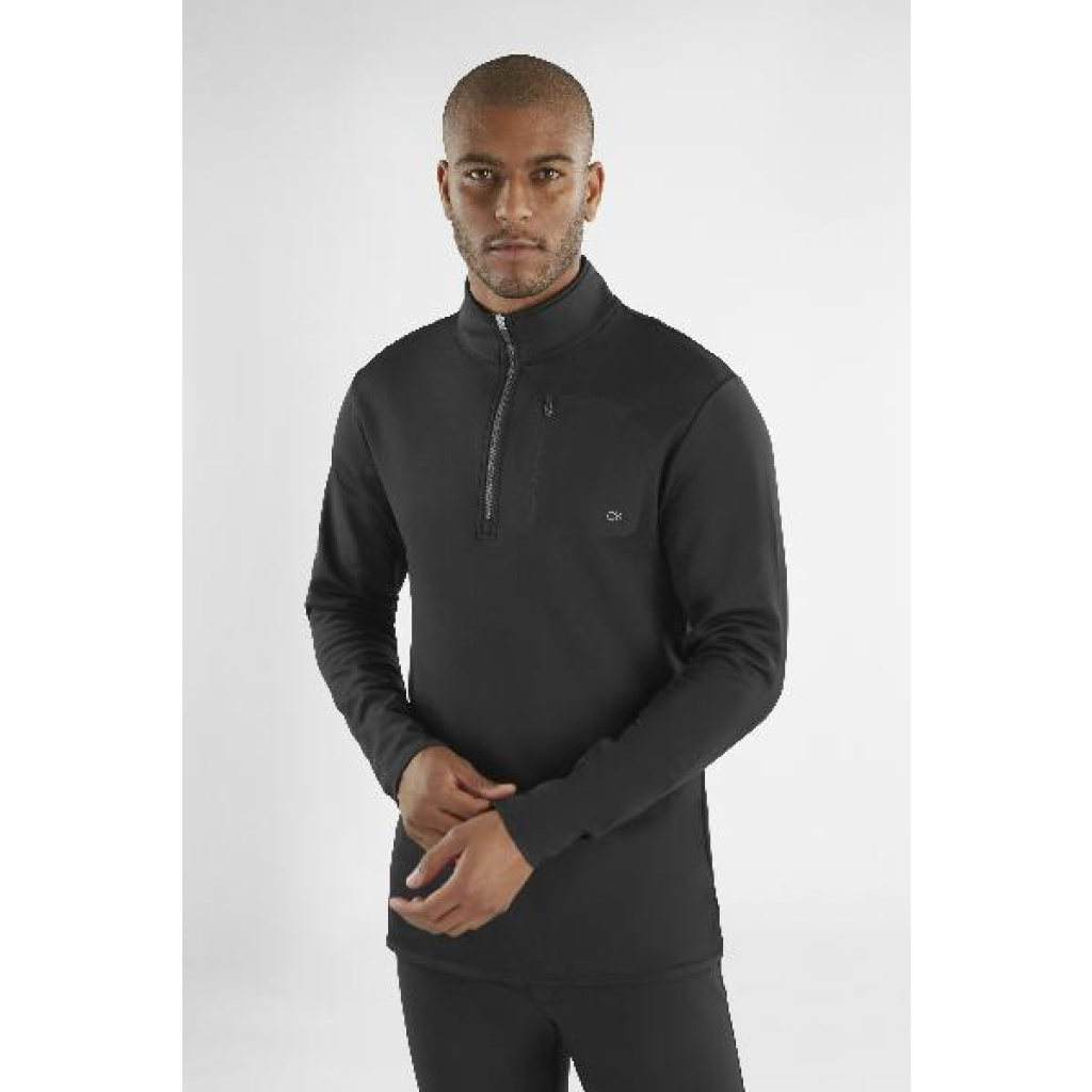 Calvin Klein Delta Half Zip Mid Layer – Black - Golf equipment | GolfRus