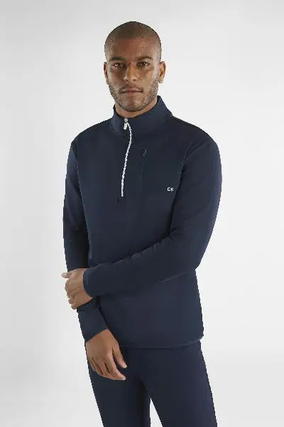 Calvin Klein Delta Half Zip Mid Layer - Navy