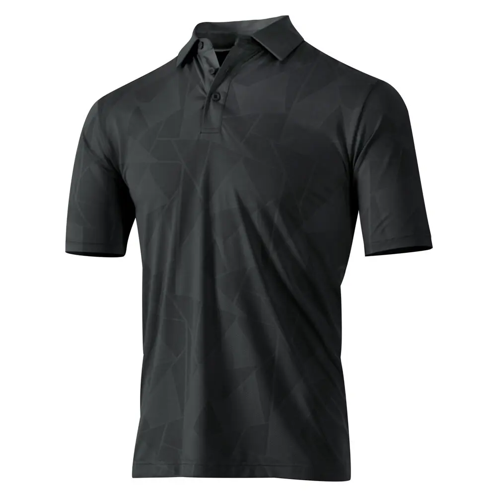 Island Green IGTS2288 Jacquard Print Polo Shirt - Charcoal