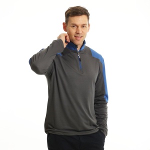 Island Green IGTL2319 Men’s Lined Wind Stopper 1/4 Zip Top