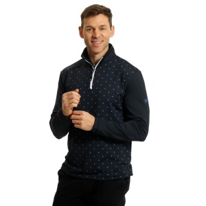 Island Green IGTL2283 Men’s 1/4 Zip Top Layer With Dot Print