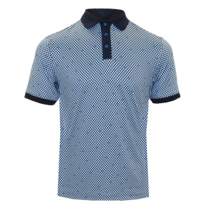 Island Green IGTS2403 - Men's All Over 'Dot' Print Polo Shirt